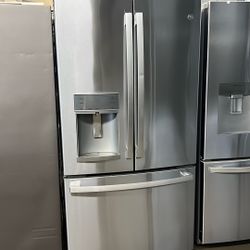 NEW OPEN BOX GE FRENCH STYLE REFRIGERATOR 