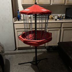 Red Innova Disc Golf Basket