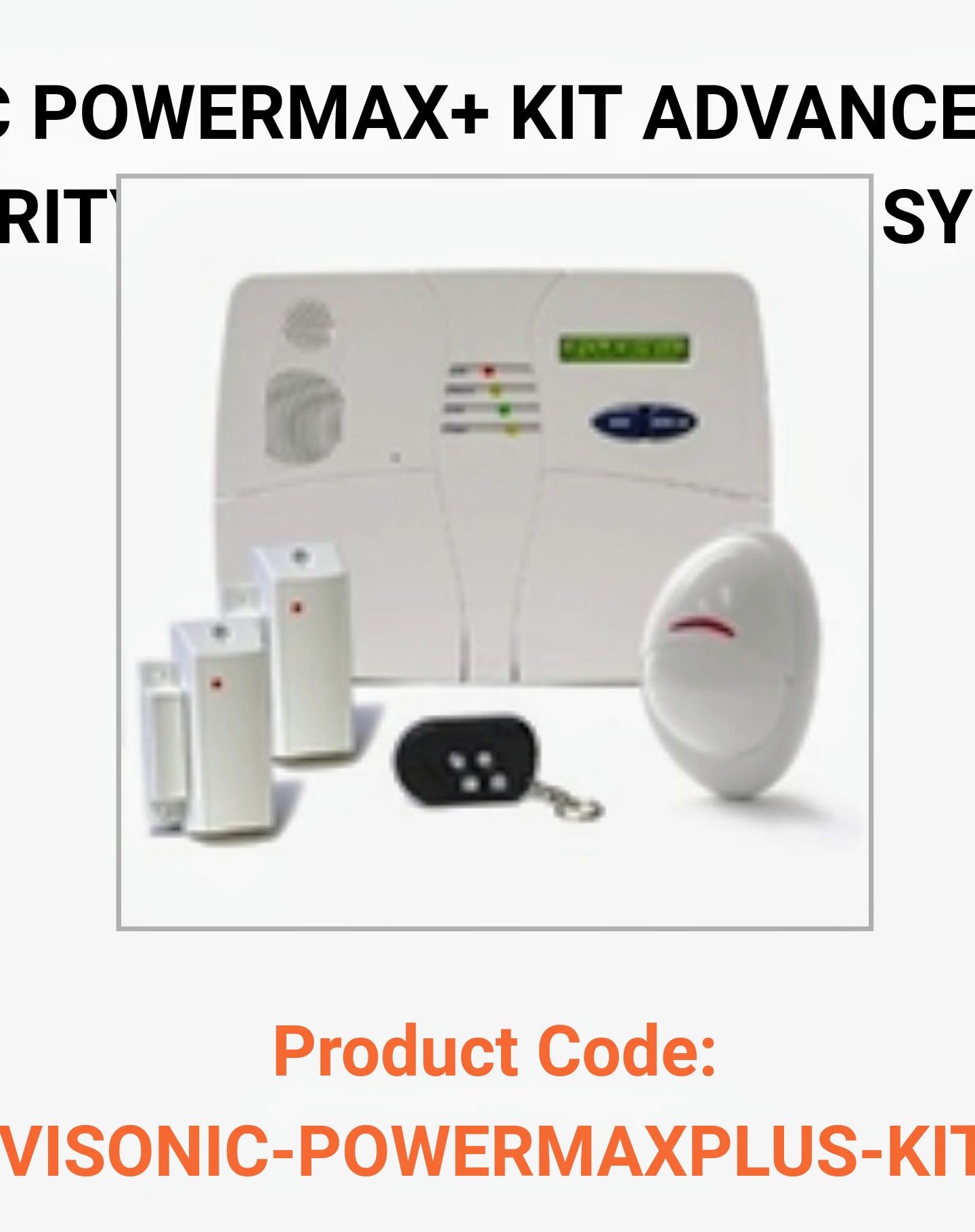 Burglar alarm Visonic powermax plus alarm kit