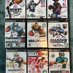 PLAYSTATION 2 PS2 MULTIPLE SPORTS GAMES BASKETBALL, FOOTBALL, BASEBALL