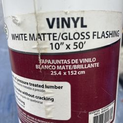 White Vinyl Flashing For Roofing 10”x50’
