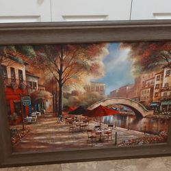 PRICE IS FIRM
POSSIBLY BE A SENERY  OF DOWN TOWN RIVER WALK SAN ANTONIO TEXAS. 

31 HEIGHT X 43 WIDTH 

TEXT TO VIEW AND MOST LIKELY PURCHASE NW AREA