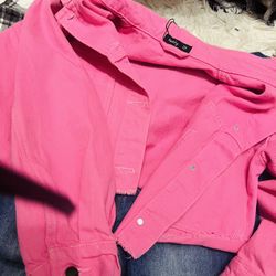 Pink Jacket. Size S $15 Jeans Size 5/7 $18 New 