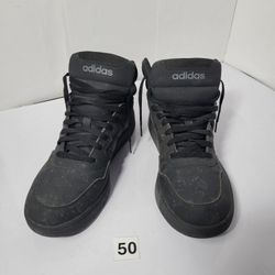Adidas High Top Sneakers - Black, size 11US (50)