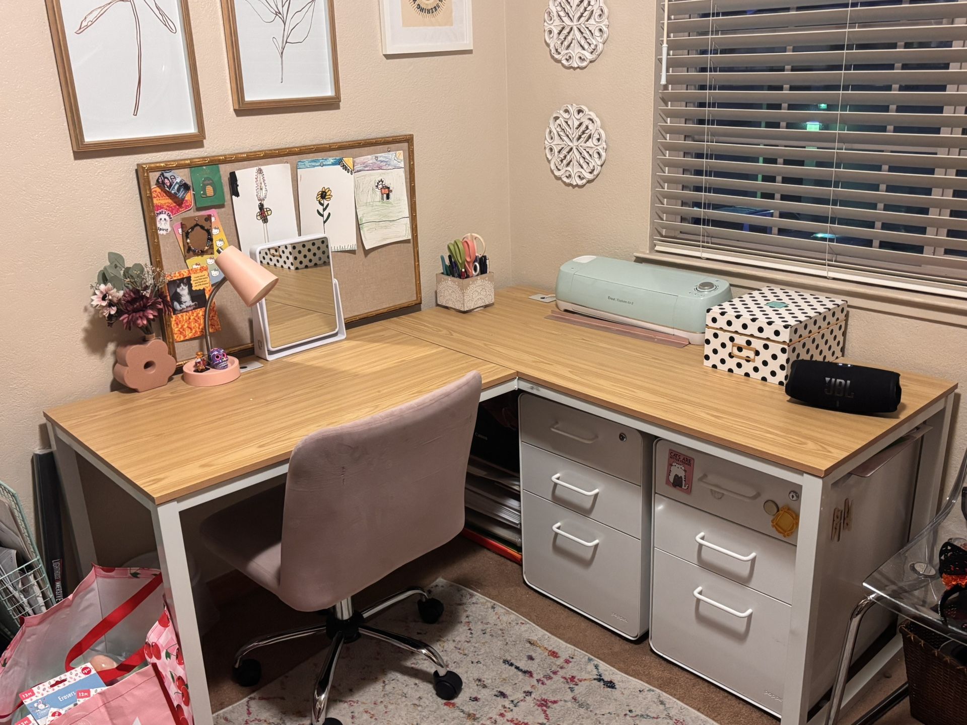 L Shape Corner Desk Oak