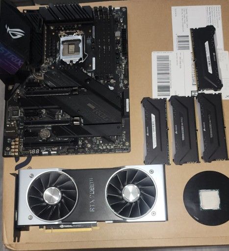 ASUS ROG Strix Z490 E, 2080 TI FounderEdition, 64gb Ram RGB, Micro