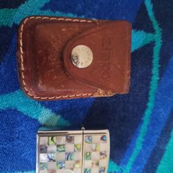 Zippo With Leather Case