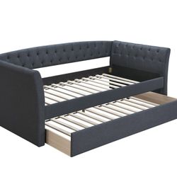 Brand New Gray Or Light Brown Twin Twin Daybed (88" x 42" x 33"H)