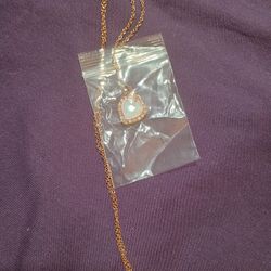 Raw Opal Rose Gold Necklace 