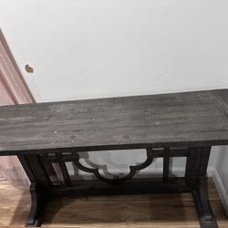Solid Wood Console / Entryway Table – Dark Finish