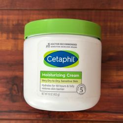 Cetaphil Moisturizing Cream; Hydrates For 48Hours And Fully Restores Skin Barrier: For Very Dry, Sensitive Akin; 16 oz 