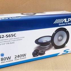 Alpine Car Speakers Set S Series 6.5" 2-Way Component Speaker System 240 Watts S2-S65C 🚨 Payment Options Available 🚨 No Credit Needed 🚨 
