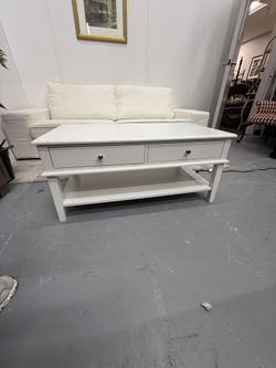 White Coffee Table 2 Drawer
