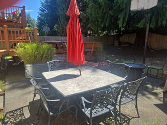 Table and chairs for patio outdoors