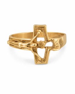 14K Gold Crucifix Ring