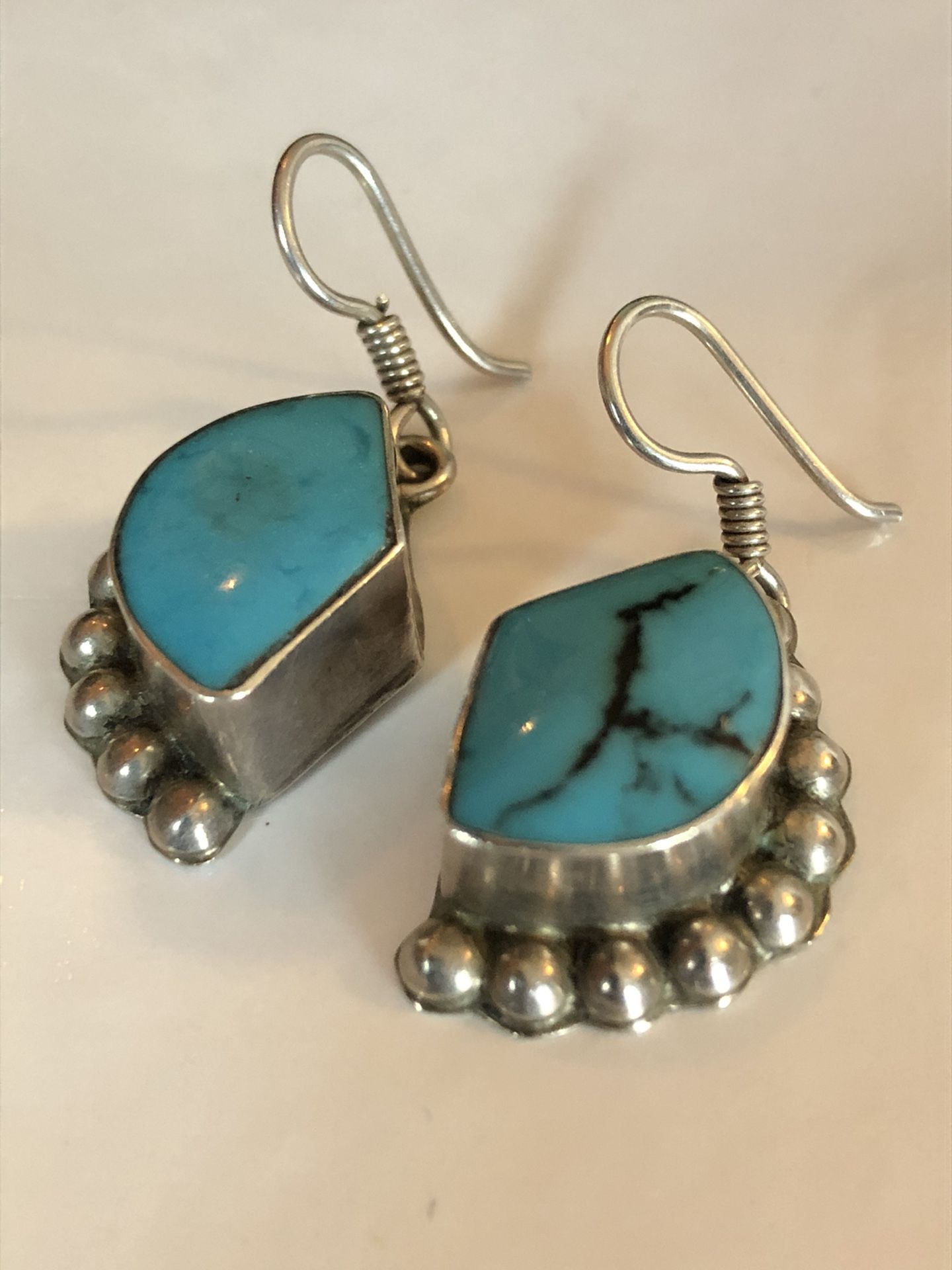 Vintage silver and turquoise earrings