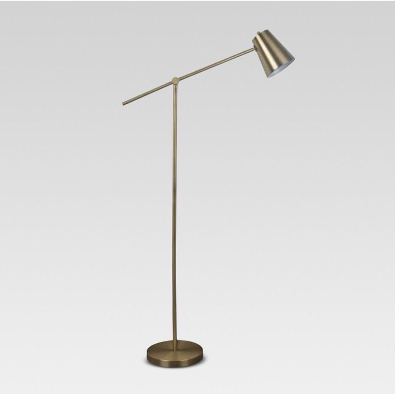 Swing Arm Floor Lamp (brass finish)