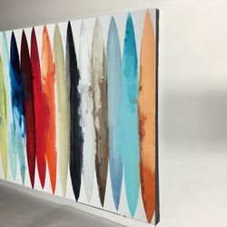 Canvas wall decoration 30”x42”. Brand new we can make it in different sizes, from 4.5”x4.5” to 30”x66”, Wood frame and sprayed with glossy clear coat