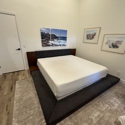 Amalie Upholstered Low Profile Platform King Bed (Zinus Mattress & Platform included if needed)