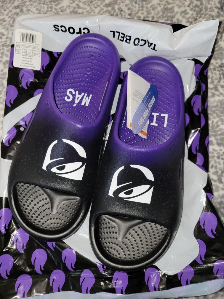 Taco Bell x Crocs Mellow Slides (Size 11 Men)