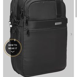 Duchamp Getaway Expandable Carry-On Backpack Suitcase with Integrated Charging Cable