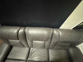Leather Grey Couch‼️
