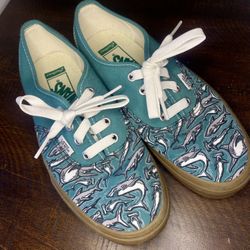 Women’s Shark Print Vans
