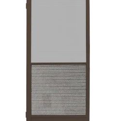 36 in. x 80 in. Powder-coat Bronze Metal Hinged Outswing Screen Door