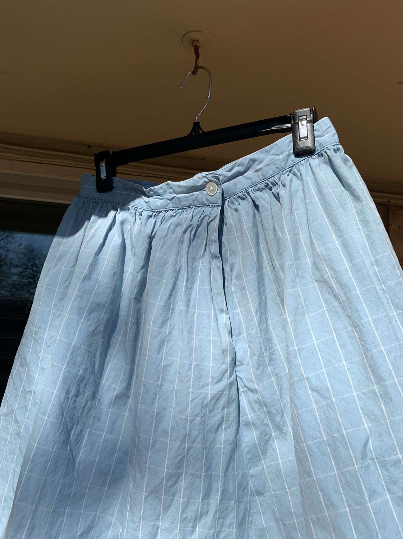 70s blue patterned skirt