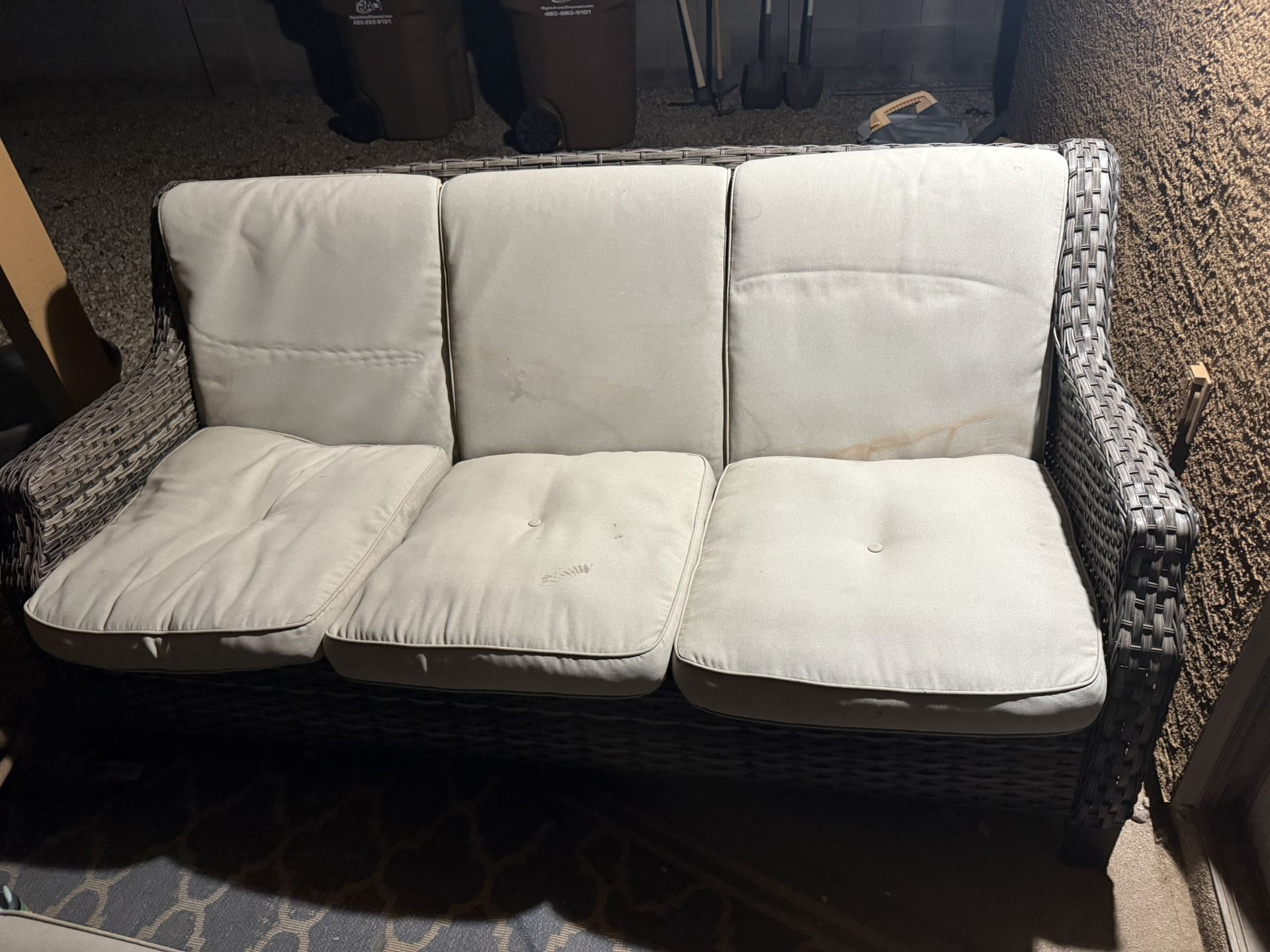 Patio Couch And Stools