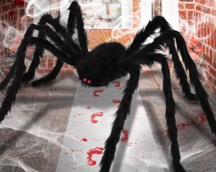 Large Spider Halloween Decoration, Realistic Giant Spider Prop for Indoor/Outdoor Party Yard Lawn Decor