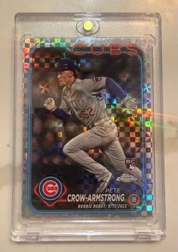 Pete Crow-Armstrong 2024 Topps Chrome Update #USC158 Rookie Debut X-Fractor Cubs