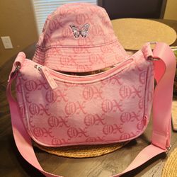 New! Cute Pink Bundle Hat With Purse From H&M!