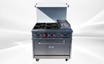 36 ins 4b12g NSF oven ranges with legs HFSO-36-G12