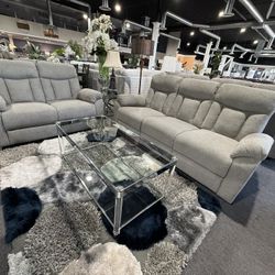 2 PC RECLINER SOFA AND LOVESEAT 