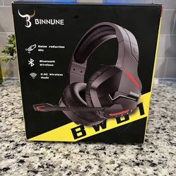 BEAVIIOO 2.4G Wireless Gaming Headsets - Black (HW01)