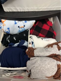 Six 3t boys onesie pajamas warm