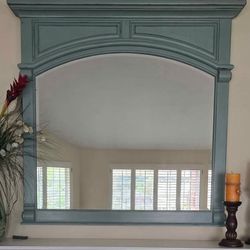 Large Duck Egg Blue Mirror