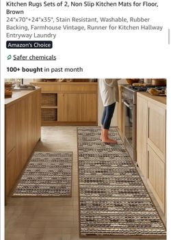 New vintage kitchen rug set