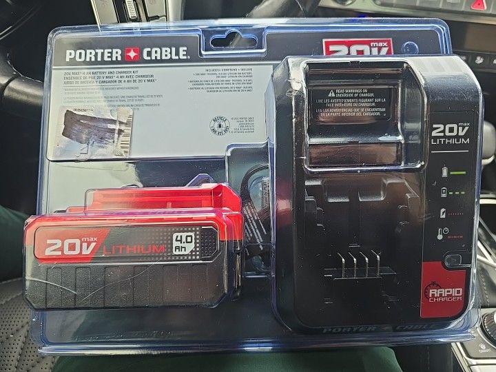 Porter-Cable PCC685LCK 20V MAX 4 Ah Lithium-Ion Battery and Charger Starter Kit