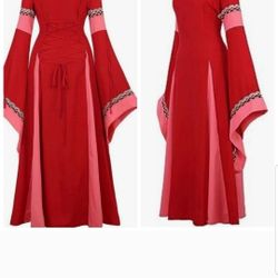 Renaissance Costume Women Medieval Dress Irish Vintage Victorian Faire Custom Small