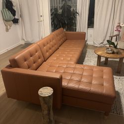IKEA Morabo Sofa with Chaise - Beautiful Leather 