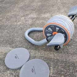 4D Ab Roller Wheel with Knee Pad and Elbow Support for Home Fitness Equipment