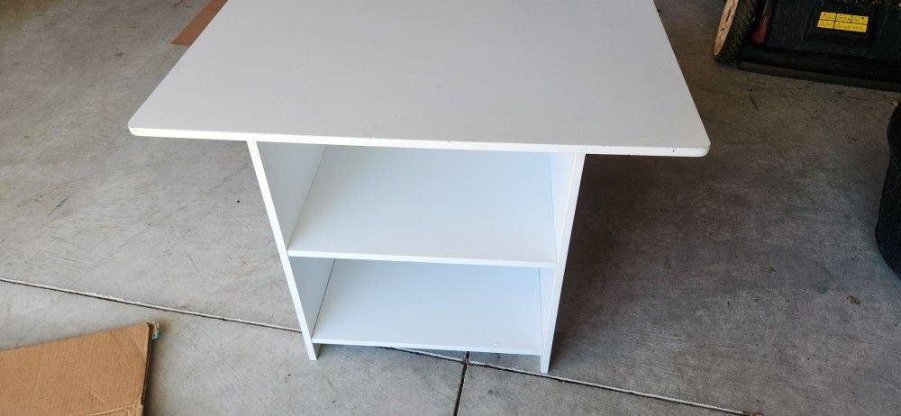 28 Width X 21 High 2 Tier Cabinet / White Table