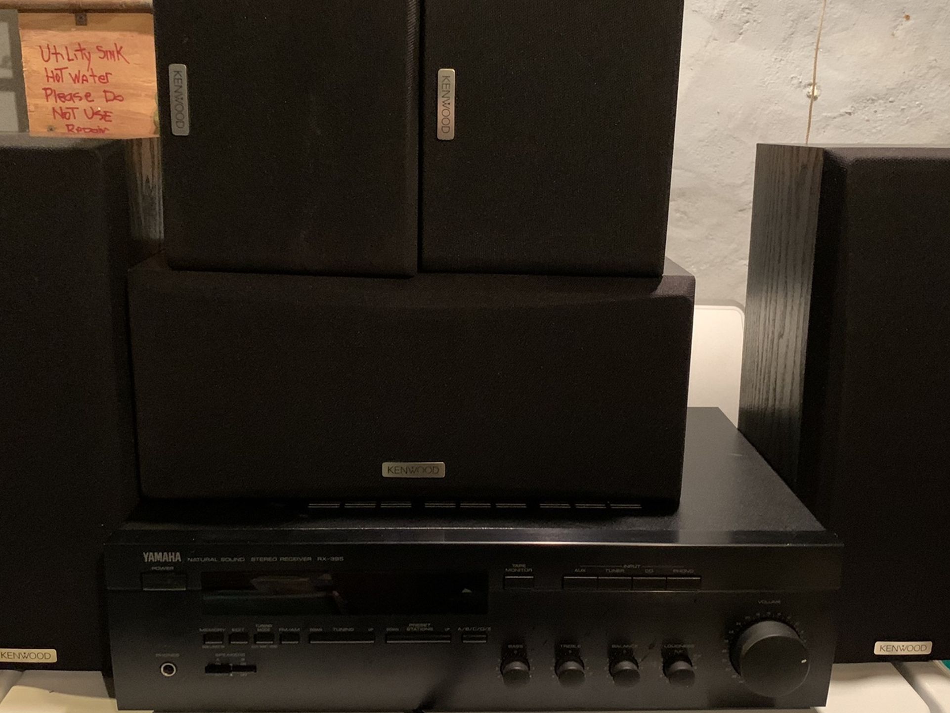 Yamaha RX-385 Receiver with Kenwood KS-201 HT speakers - sound system