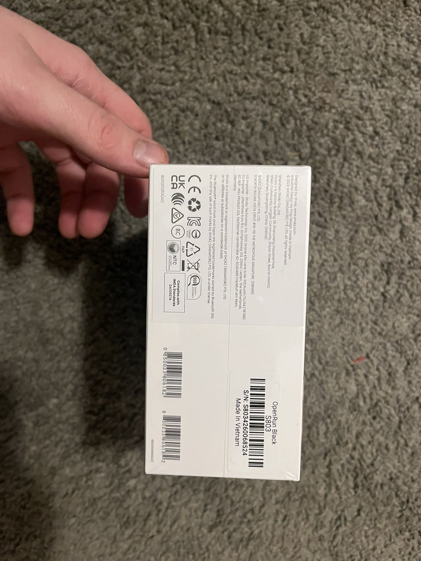 Shokz open run2 wireless conduction headphones