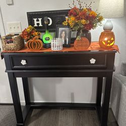 Black Hutch/entry Sofa Table