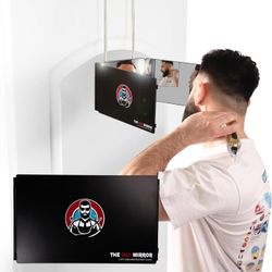 The 360 Mirror - 3 Way Mirror for Self Hair Cutting - Adjustable Trifold Barber Mirro to Cut Your Own Hair - Tri Fold Self Haircut System for Men - Th