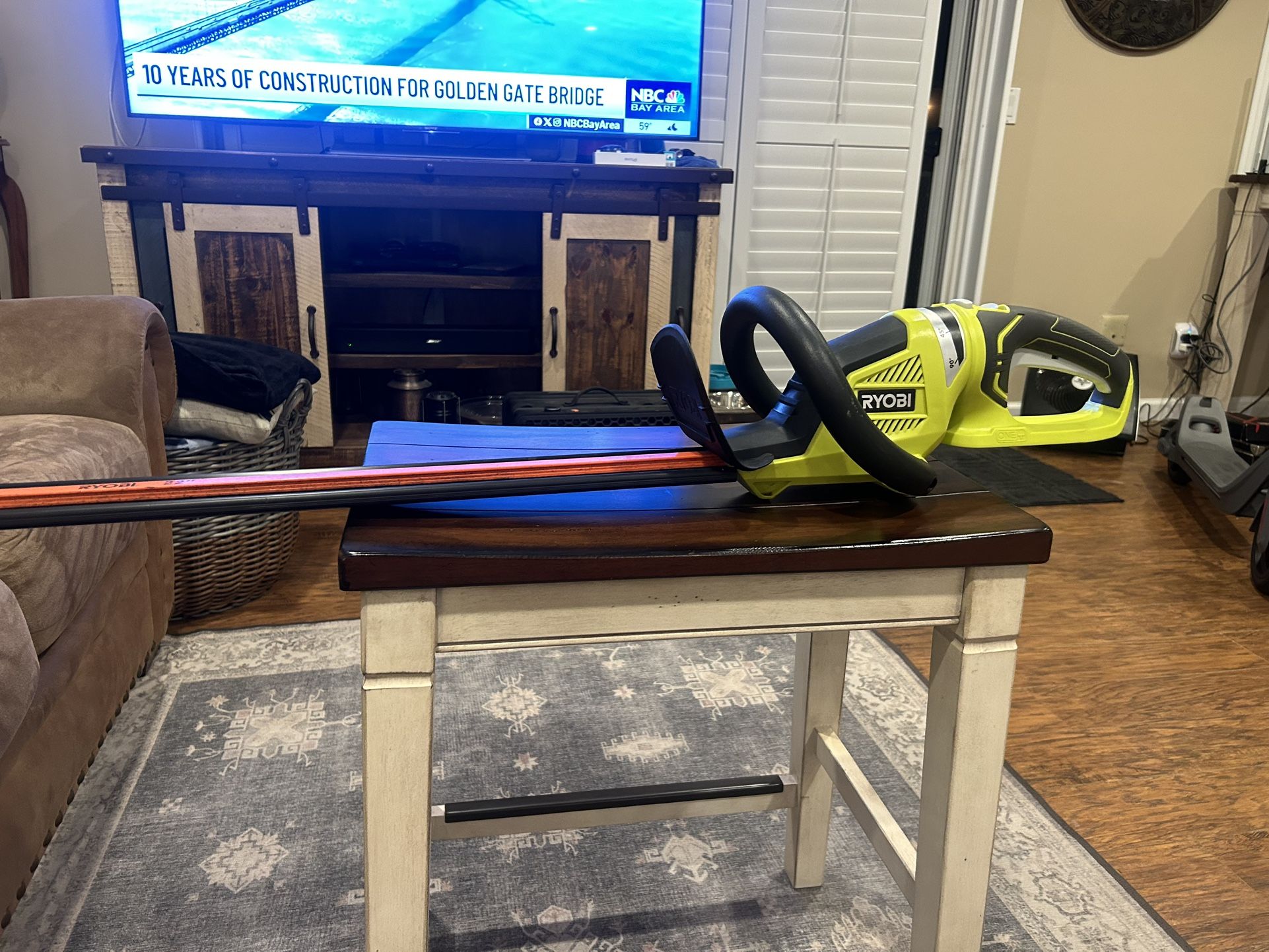 ONE+ 18V 22 in. Lithium-Ion Cordless Hedge Trimmer (Tool Only) by RYOBI