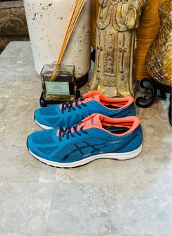 ASICS GEL-DS Racer 11 Men’s Running Shoes Blue/Orange Lace-Up Low Top T627N 10.5